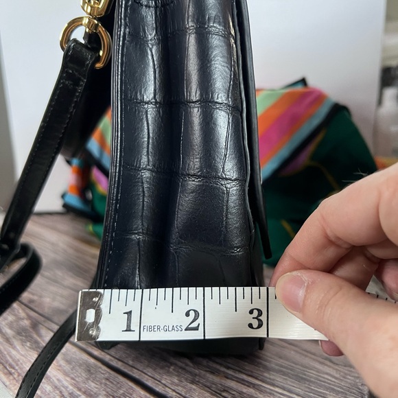 H by Halston Croc-Embossed 2-Way Leather Bag - Picture 11 of 14